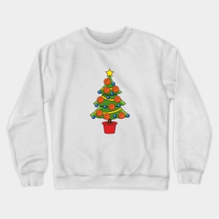 Basketball Christmas Tree Crewneck Sweatshirt